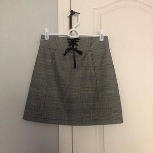 NWOT Topshop PETITE Corset Lace Up Skirt